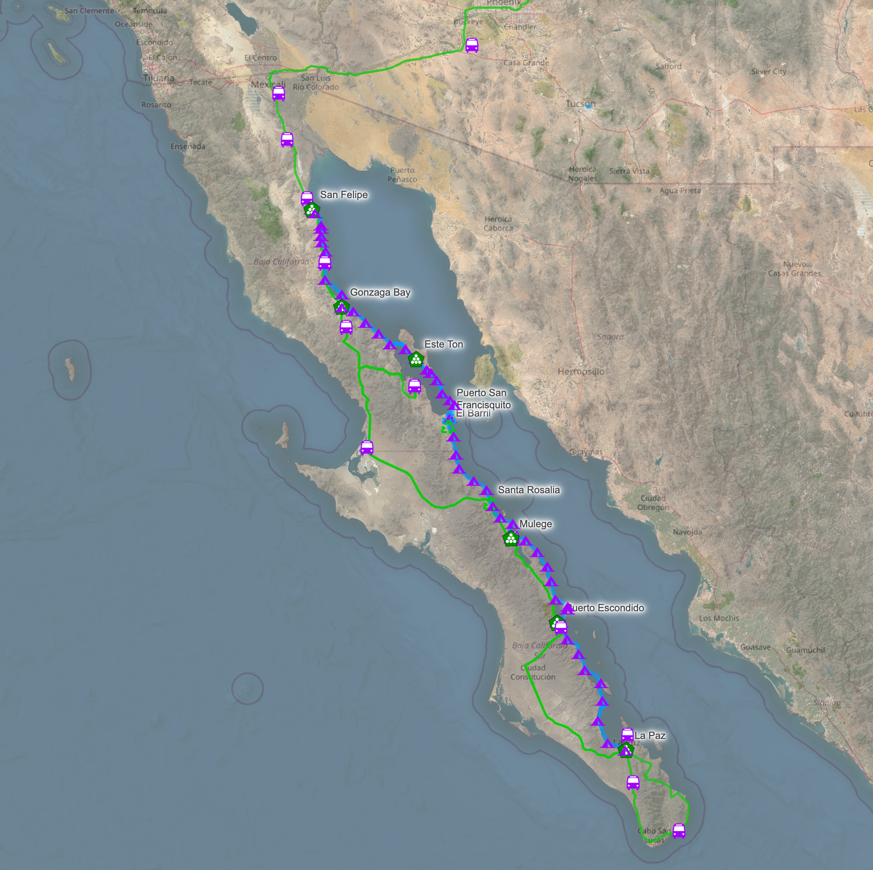 Kayak Route Map